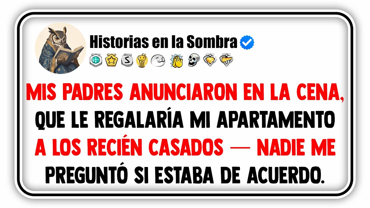 Mis padres anunciaron en la cena, que le regalaría mi apartamento a los recién casados — nadie me...