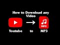 How to download any video on Youtube to mp3