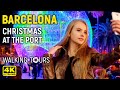 4K Barcelona (Spain) Christmas at the Port Walking Tour • December 2022