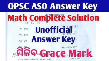 OPSC ASO Math Complete Solution // Opsc aso 2022 answer key // Opsc aso 2022 math solution
