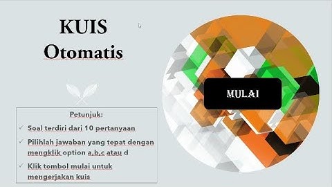 Membuat Kuis Interaktif di Powerpoin diakhir kuis ada nilai