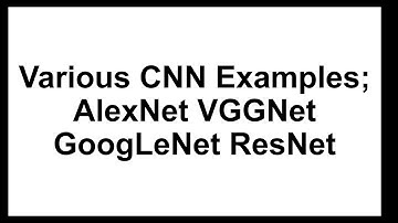 (Docceptor 머신러닝 10-3) 다양한 CNN 소개 AlexNet VGGNet GoogLeNet ResNet