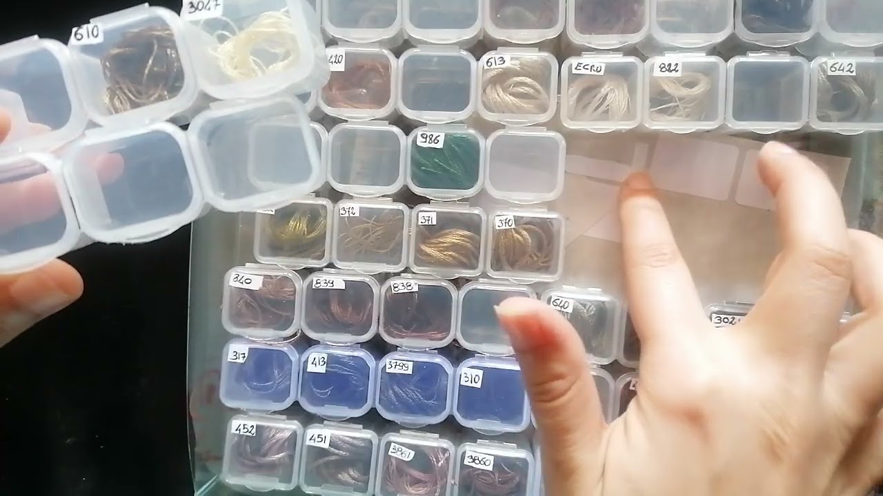 Come organizzo le mie matassine per il punto croce. 