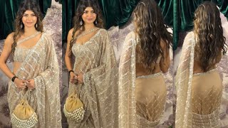Anjini Dhawan's Shimmering Saree Look Steals The Spotlight At Anshula & Rohan's Wedding Reception screenshot 2