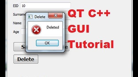 QT C++ GUI Tutorial 16-  Delete data from SqLite Database with pushbutton
