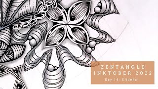 Zentangle Inktober: Day 14 - Slidehat