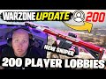 *NEW* 200 PLAYER LOBBIES AND WEAPON NERFS! WARZONE UPDATE Ft. Cloakzy, 72HRS & CourageJD