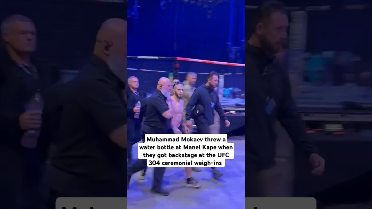 Mokaev threw a water bottle at Manel Kape when they got backstage 