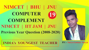 Complement NIMCET Previous Year Question | Computer For NIMCET | Complement Full Question By Surya