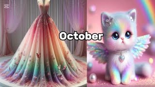 Choose Your Birthday Month See Your Beautiful Dress & Cute Mini Animal