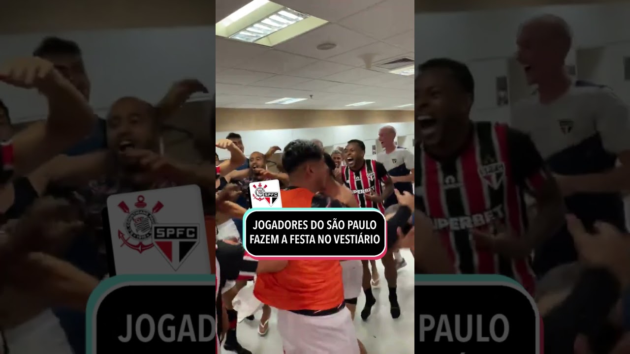 A festa no vestiário do São Paulo tá como após a quebra do Tabu? 🎥 @SaoPauloFC