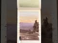 Painting landscape in watercolor 🖌️ #watercoloring #watercolorpainting #art #watercolor #painting