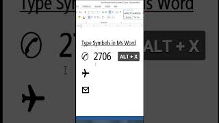 Phone & Email Symbol in ms word | Microsoft word short Keys | Ms Word symbols screenshot 3