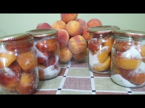 Персики в собственному соку. Вкусная заготовка на зиму.