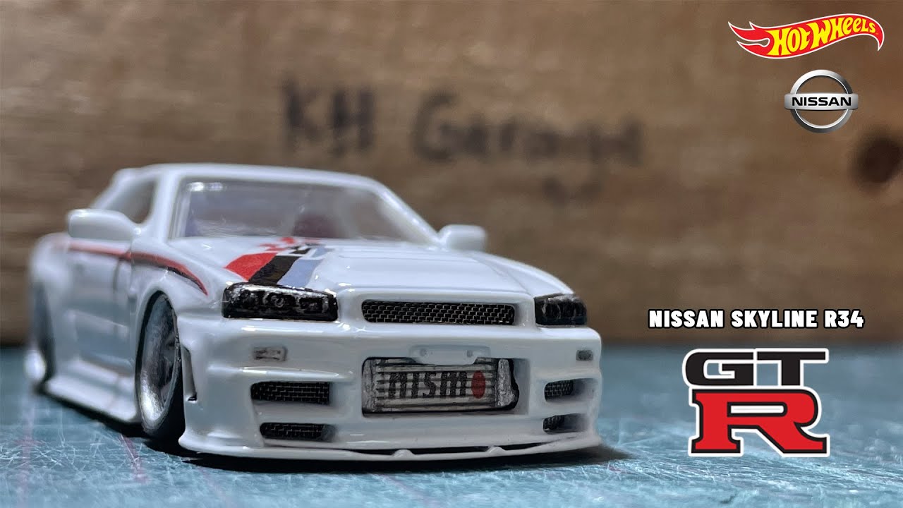 Nissan Skyline r34 Hot Wheels Custom Diecast YouTube Nissan Skyline r34 Hot Wheels Custom Diecast YouTube