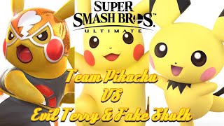 SSBU - Team Pikachu vs Evil Terry & Fake Shulk