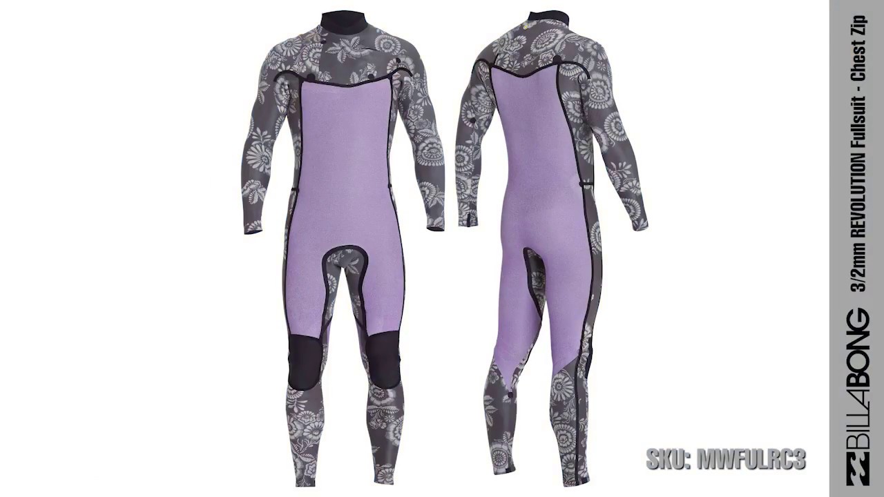 3/2mm Men's Billabong REVOLUTION Chest Zip Fullsuit – Wetsuit