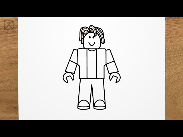 How To Draw A Bacon Boy of Roblox, The Bawa Arts World