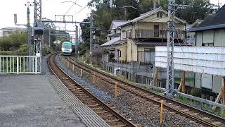 283系くろしお1号最終運用日　車体を方向けながら和泉鳥取を通過