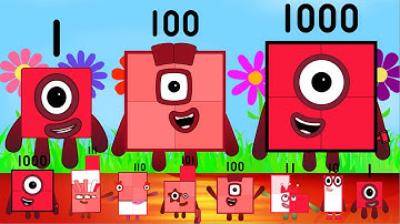 Battle of the Mini Giants! My version of BinaryBlocks Band (1-1000) But Small vs Large | Official