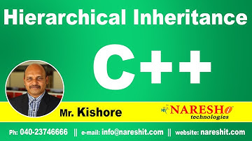 Hierarchical Inheritance in C++ | C++ Tutorial | Mr. Kishore