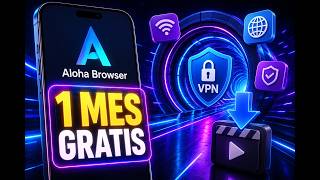 ¡Truco ALOHA BROWSER PREMIUM Gratis! 🎁 Cómo Descargar Videos y Usar VPN Ilimitado (1 Mes) screenshot 2