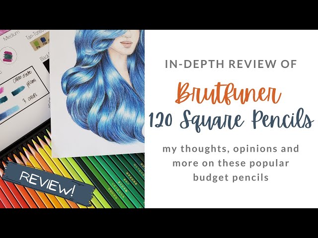 Review Of The Brutfuner 120 Set Of Square Colored Pencils — The Art Gear  Guide