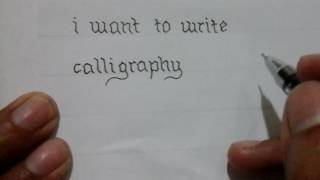 Video write calligraphy for beginners with normal pen