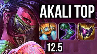 AKALI vs SWAIN (TOP) | 7 solo kills, 1.7M mastery, 12/2/3, Legendary, 300  games | BR Master | 12.5