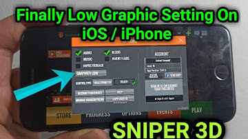 sniper3D graphic setting iPhone and Android how to change graphic sniper3D iOS /android@asadjan55