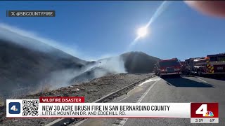 Brush fire breaks out in San Bernardino County
