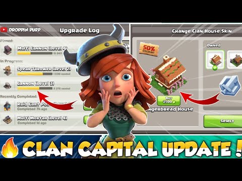 New Clan Capital Personalisation Update - New Update Log & New Clan House Skin | Clash of Clans