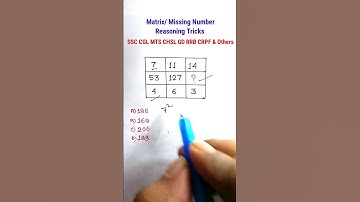 Missing Number| Reasoning Tricks in Hindi| Reasoning Classes for SSC CGL CHSL MTS CRPF RRB |#shorts