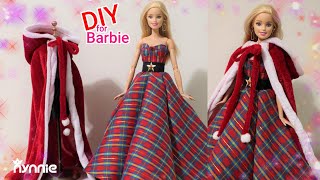 DIY Barbie Christmas outfits | Christmas look for Barbie | Nynnie Dolls