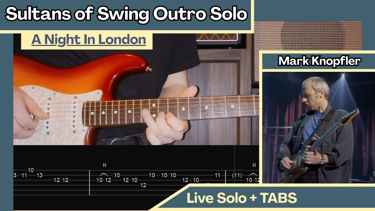 Sultans of Swing's Magical LIVE Outro Solo | A Night In London 1996 | Cover + TABS