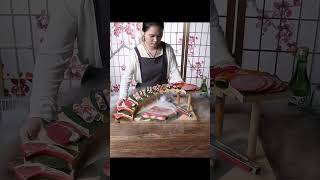회 초밥 우드 플레이트 스시 보드 다양하게 활용 가능한 나무 접시 데코레이션