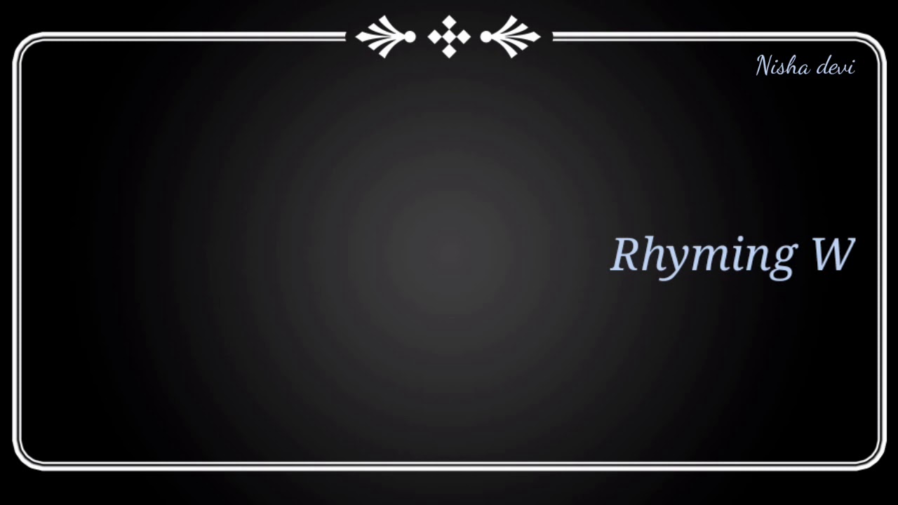 Poems Rhyming Words For Class 3rd YouTube