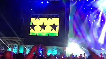 Sarkodie performs the Sark Nation Anthem at the Global Citizens Festival, Accra