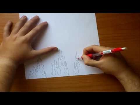 Video: Cómo Dibujar Fuego En Papel