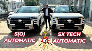 Best Model Choose Kare !! COMPARE FACELIFT CRETA S(O) Automatic vs SX TECH AUTOMATIC 2024