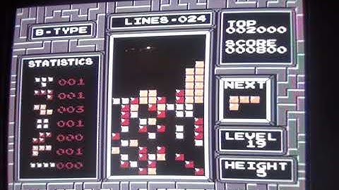 [NES Tetris] 5 lines on PAL 19-5 (Former World Record)