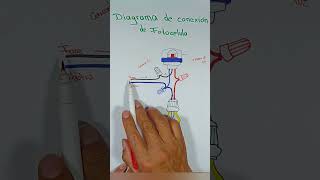 Diagrama de conexión de una FOTOCELULA #corrienteelectrica #electricidad #diagrama #leydeohm