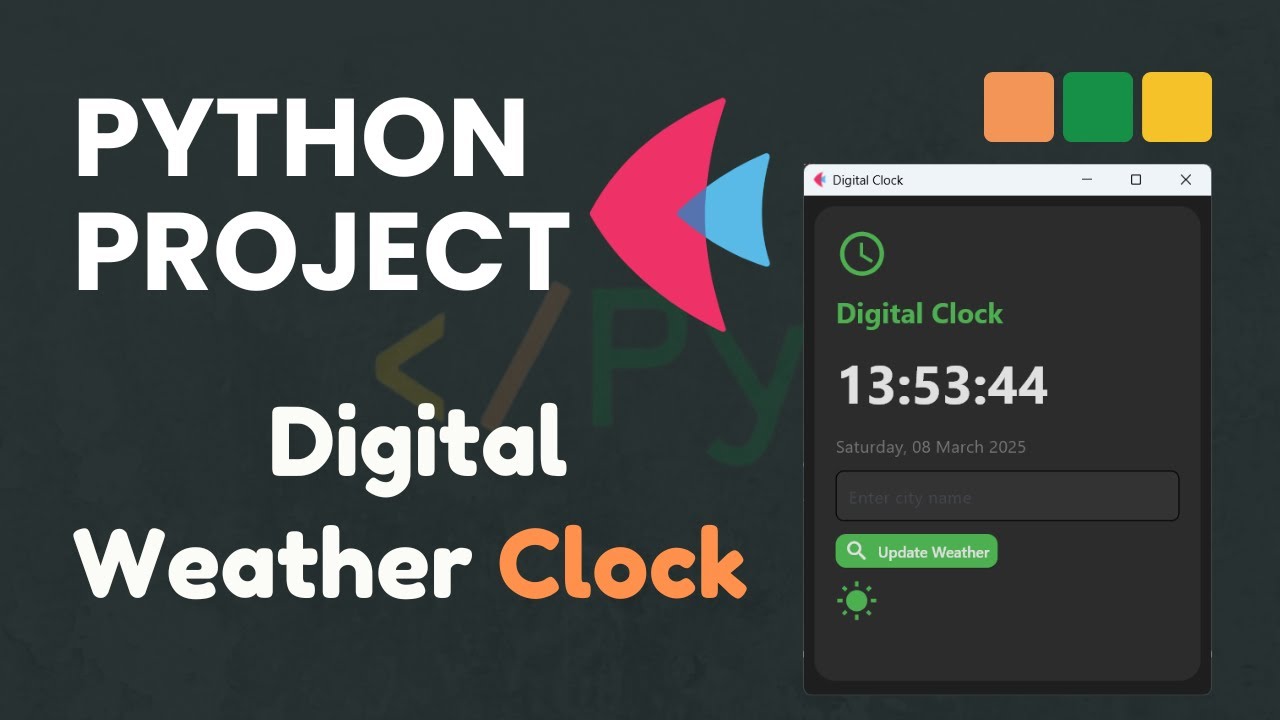 How to Build a Digital Clock with Weather Updates in Python using Flet ...