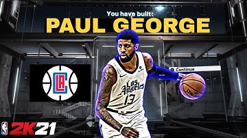 NBA 2K21 PAUL GEORGE BUILD! DEMIGOD SMALL FORWARD SLASHER BUILD!
