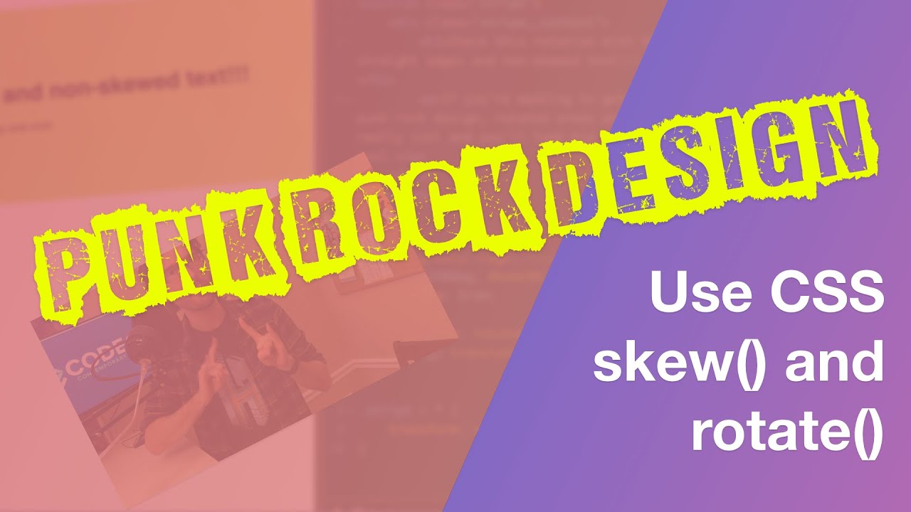 CSS Tip: Use rotate() and skew() together to introduce some clean punk rock  to your CSS 