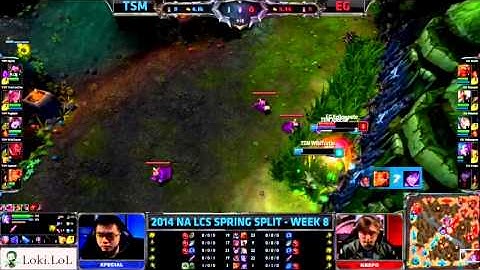 TSM bot-lane outplays EG bot-lane