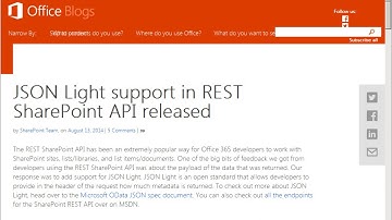 JSON Light Support in the SharePoint 2013 REST API