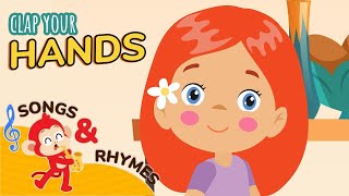 Clap your Hands 🤩 Nursery Rhymes & Kids Songs | Monkey Junior English for kids