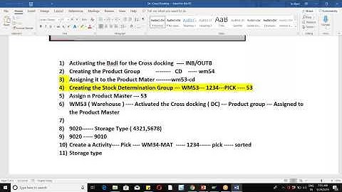 Class 33 Cross docking l SAP EWM Training on S4 HANA
