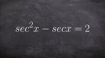 Solving a trigonometric equation with secant